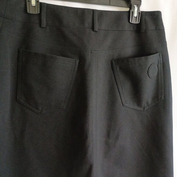 Akris Punto Black Stretch Mini Skirt 5 Pocket Women’s Size 12 Excellent - Picture 5 of 7